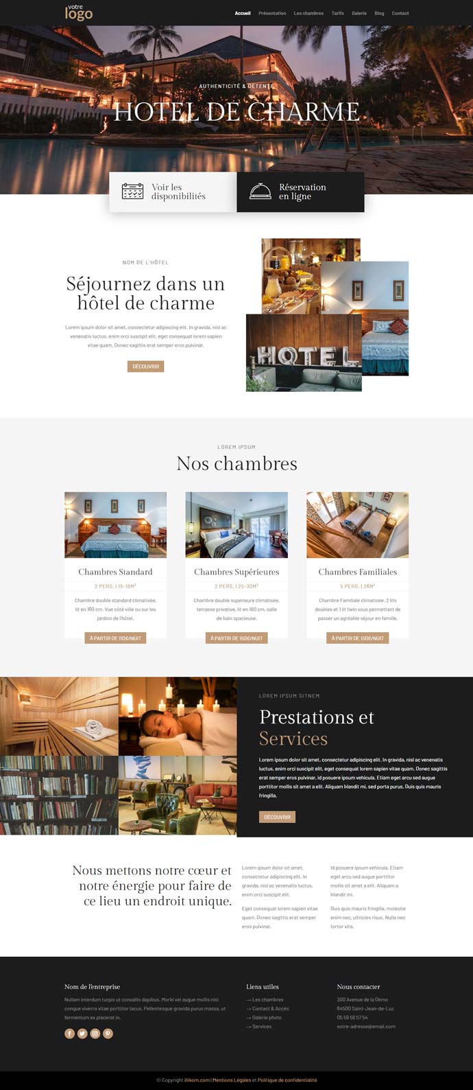 site internet Hotel Classic pas cher